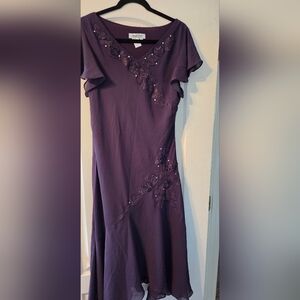 Coldwater Creek Asymmetrical Dress in Deep Purple